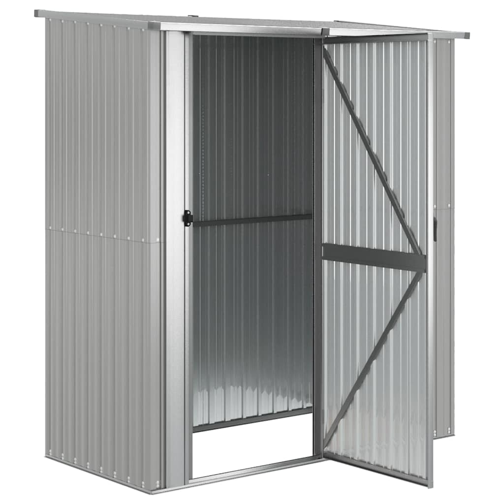 Cobertizo de jardín acero galvanizado gris 180,5x97x209,5 cm