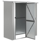 Cobertizo de jardín acero galvanizado gris 180,5x97x209,5 cm