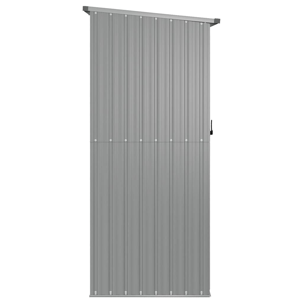 Cobertizo de jardín acero galvanizado gris 180,5x97x209,5 cm