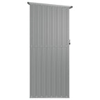 Cobertizo de jardín acero galvanizado gris 180,5x97x209,5 cm