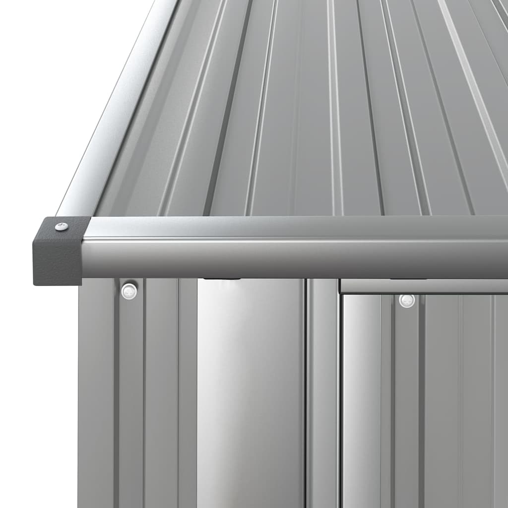 Cobertizo de jardín acero galvanizado gris 180,5x97x209,5 cm