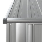 Cobertizo de jardín acero galvanizado gris 180,5x97x209,5 cm