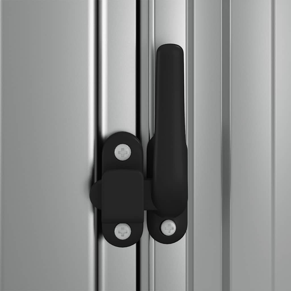 Cobertizo de jardín acero galvanizado gris 180,5x97x209,5 cm