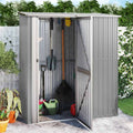 Cobertizo de jardín acero galvanizado gris 180,5x97x209,5 cm