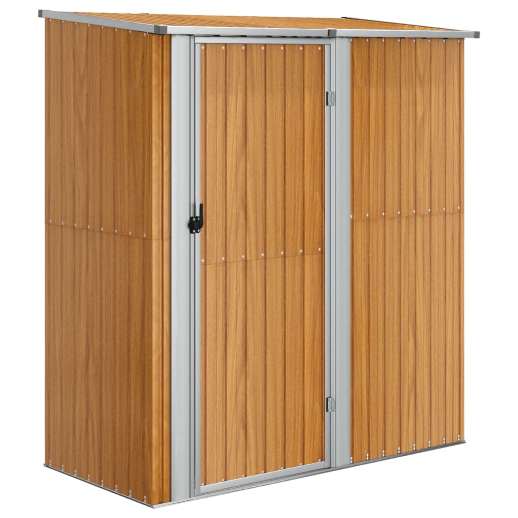 Caseta de jardín 180,5x97x209,5 cm acero galvanizado aspecto madera