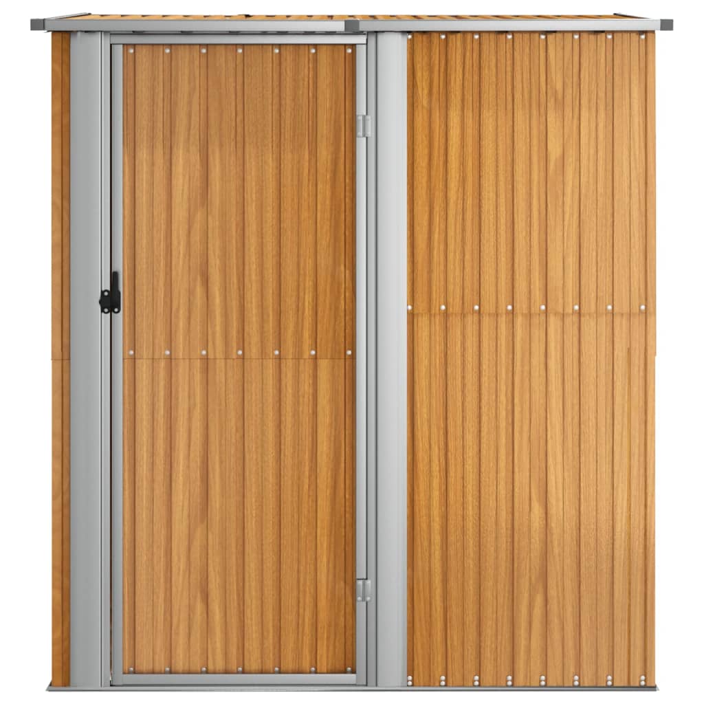 Caseta de jardín 180,5x97x209,5 cm acero galvanizado aspecto madera