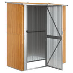Caseta de jardín 180,5x97x209,5 cm acero galvanizado aspecto madera