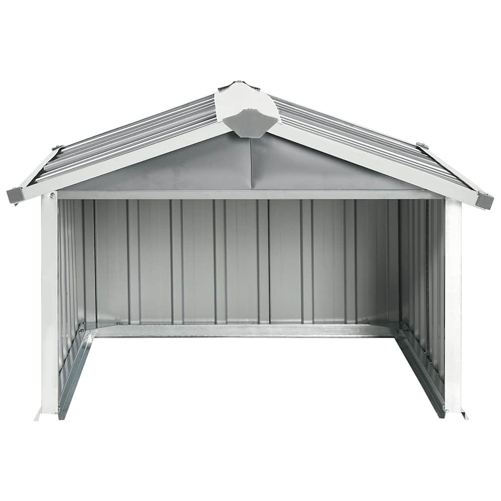 Galvanized steel lawn mower shed grey 92x97x63 cm