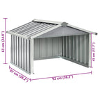 Cobertizo para cortacésped acero galvanizado gris 92x97x63 cm