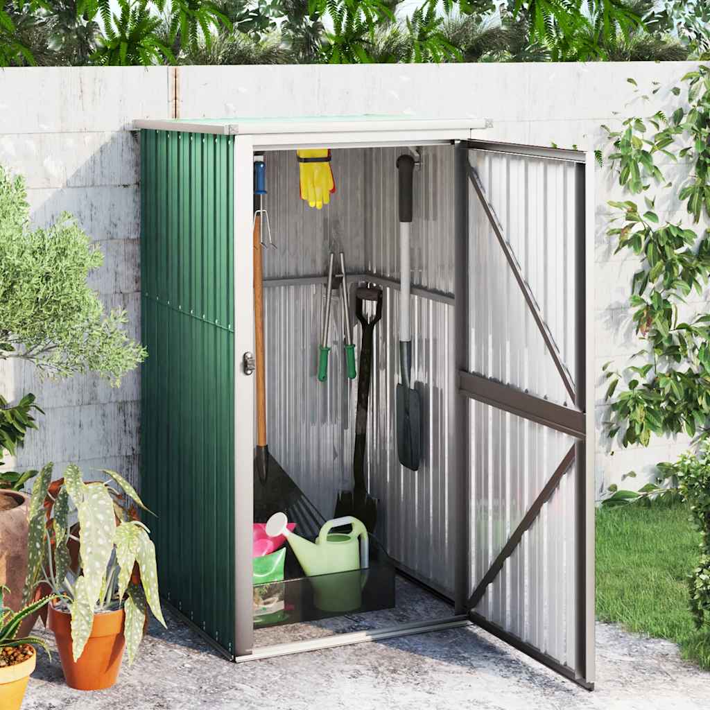 Cobertizo de herramientas jardín acero galvanizado 161x89x161cm