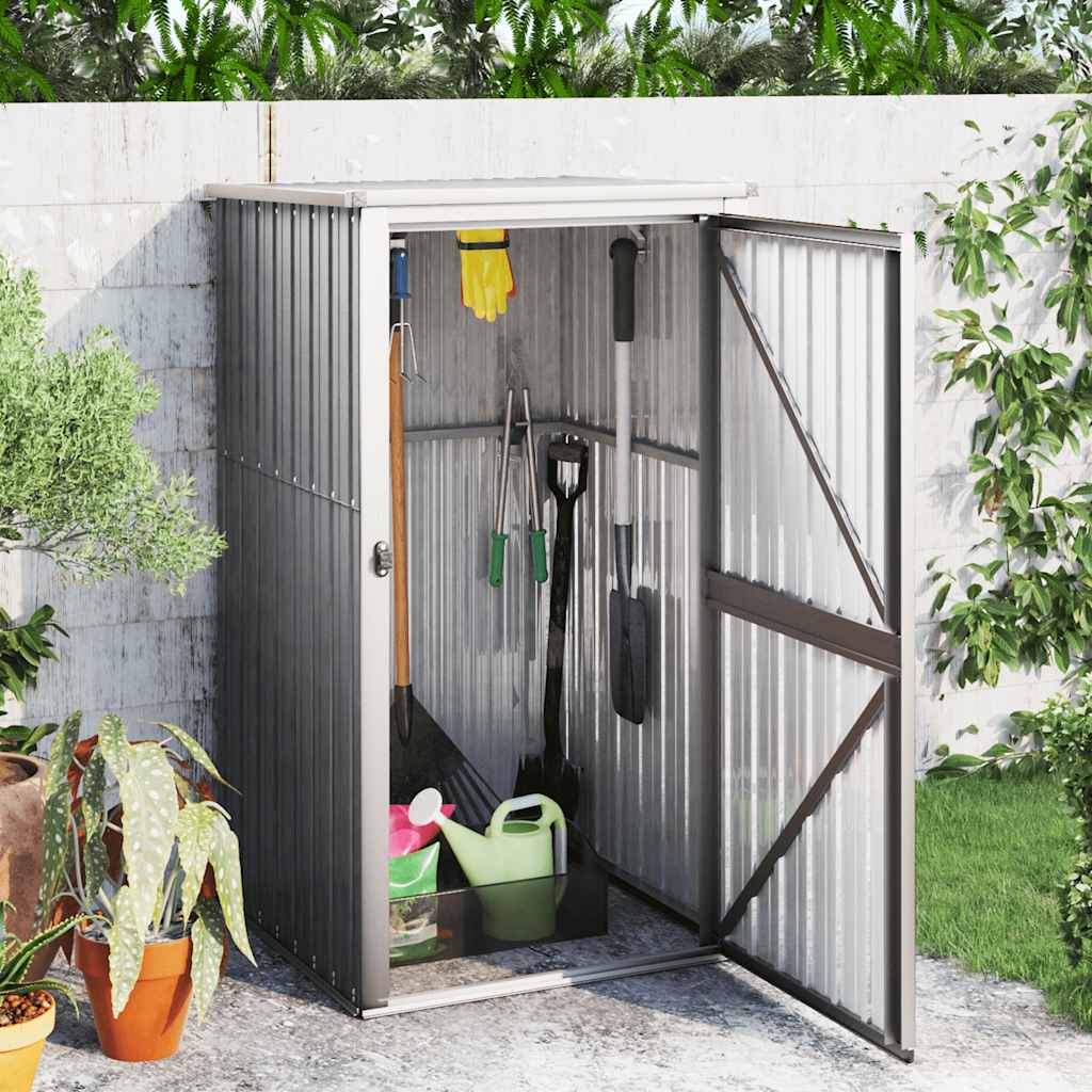 Cobertizo de herramientas jardín acero galvanizado 161x89x161cm