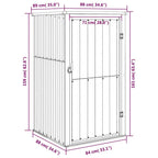 Cobertizo de herramientas jardín acero galvanizado 88x89x161 cm