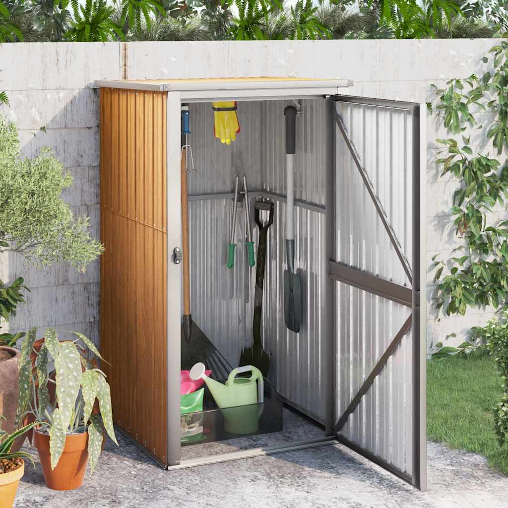 Cobertizo de herramientas jardín acero galvanizado 161x89x161cm