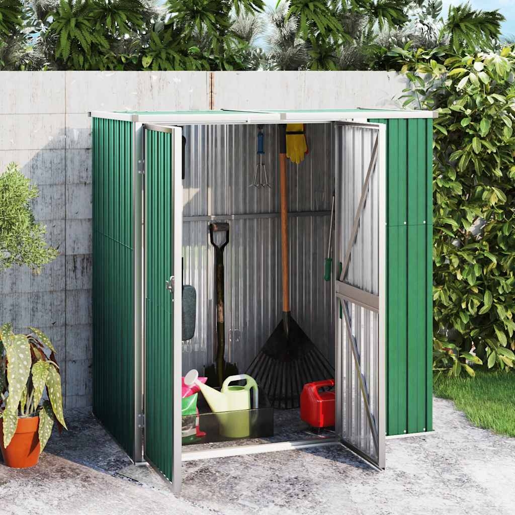 Cobertizo de herramientas jardín acero galvanizado 161x89x161cm