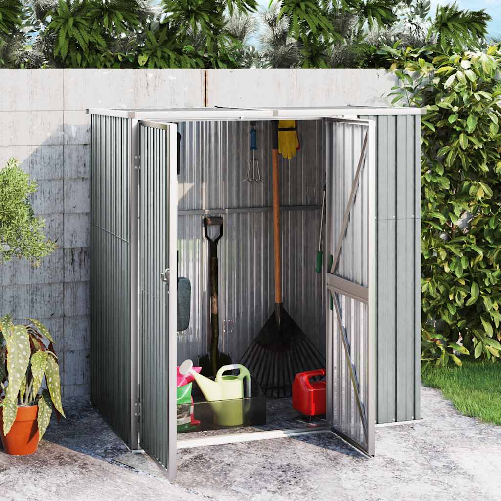 Cobertizo de herramientas jardín acero galvanizado 161x89x161cm