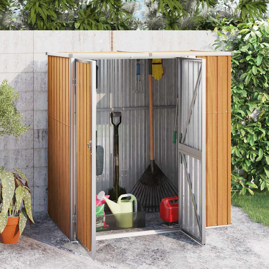 Cobertizo de herramientas jardín acero galvanizado 161x89x161cm