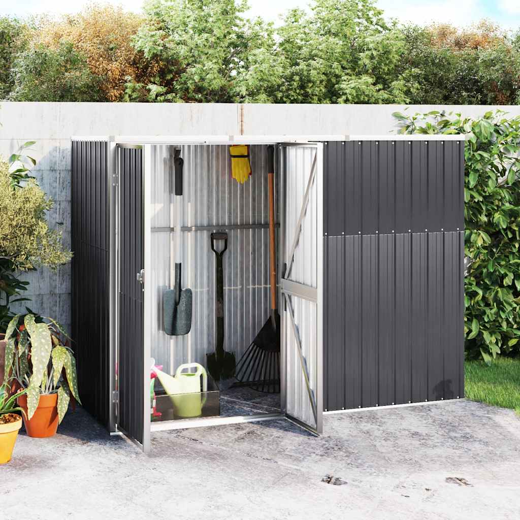 Cobertizo de herramientas jardín acero galvanizado 161x89x161cm