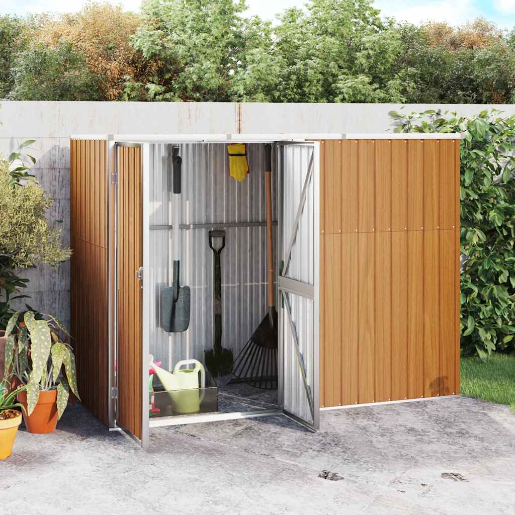 Cobertizo de herramientas jardín acero galvanizado 161x89x161cm
