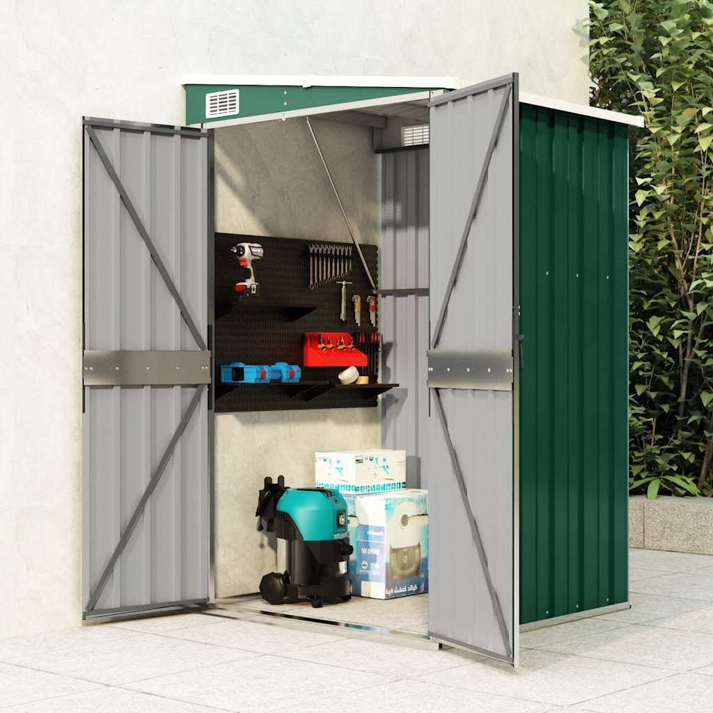 Galvanized Steel Garden Shed 118x100x178 cm
