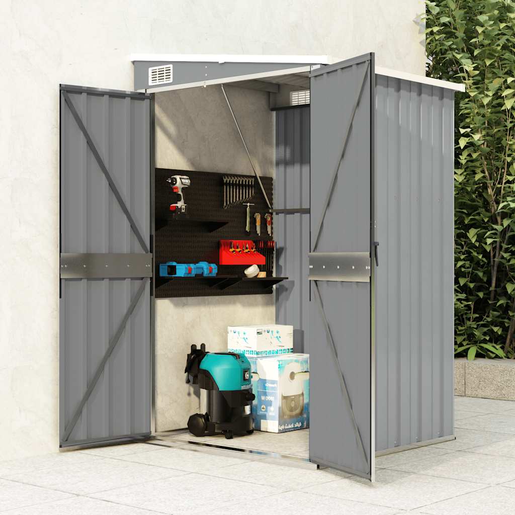 Galvanized Steel Garden Shed 118x100x178 cm