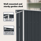 Cobertizo de jardín de pared acero galvanizado 118x100x178 cm