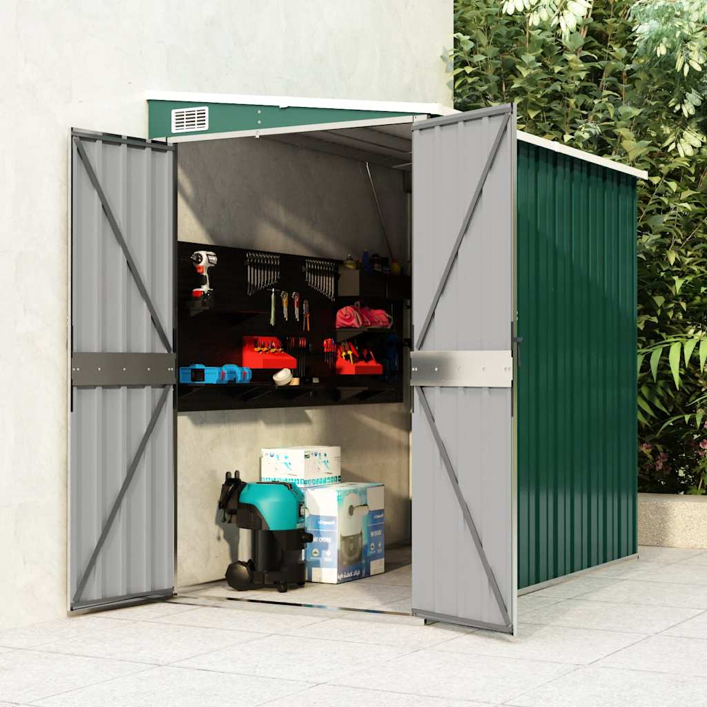 Galvanized Steel Garden Shed 118x100x178 cm