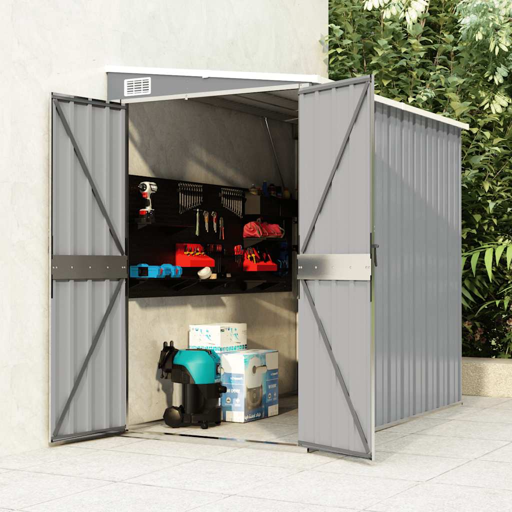 Galvanized Steel Garden Shed 118x100x178 cm