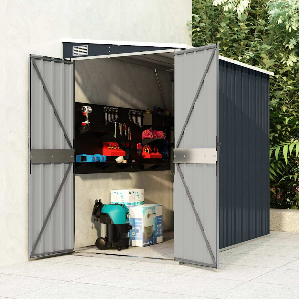 Galvanized Steel Garden Shed 118x100x178 cm