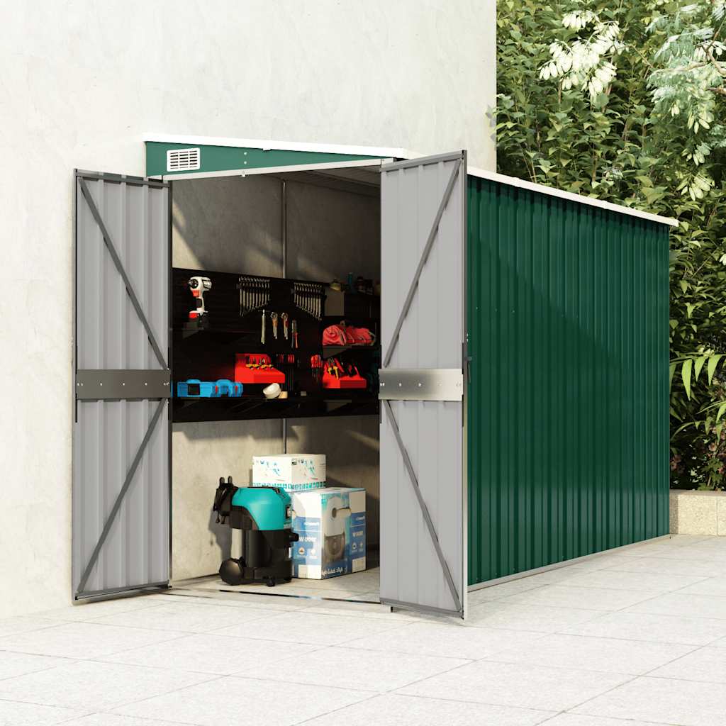 Galvanized Steel Garden Shed 118x100x178 cm