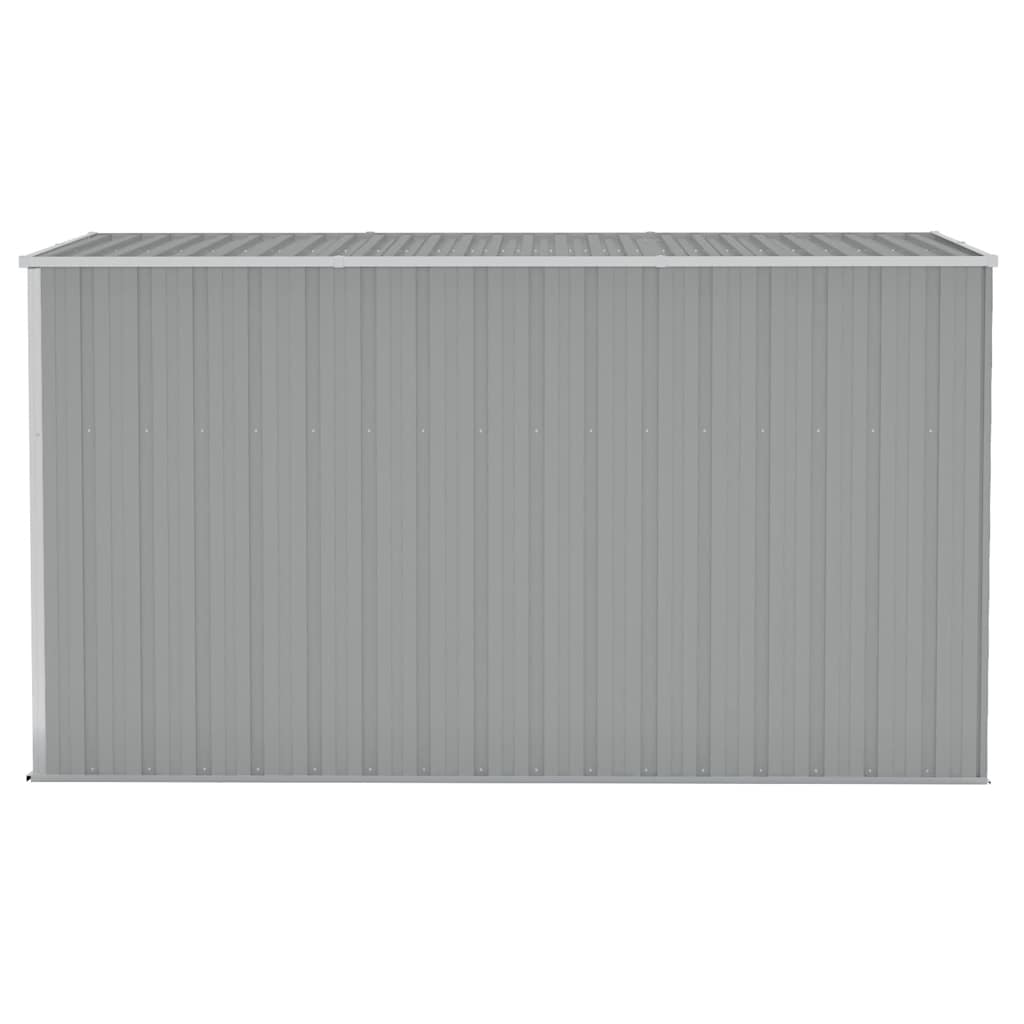 Cobertizo de jardín pared acero galvanizado gris 118x288x178 cm