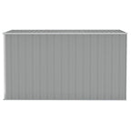 Cobertizo de jardín pared acero galvanizado gris 118x288x178 cm