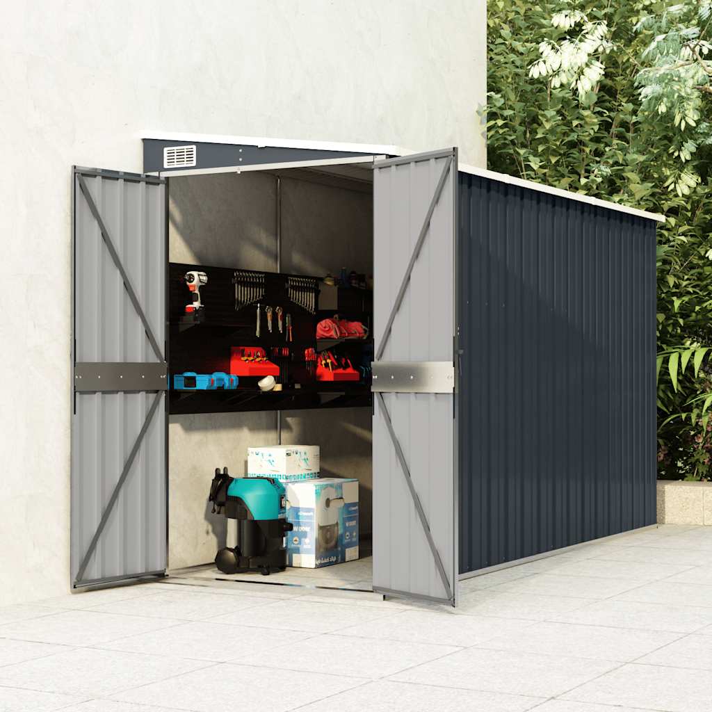 Galvanized Steel Garden Shed 118x100x178 cm