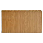Caseta de jardín de pared marrón 118x288x178 cm acero galvanizado