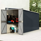 Caseta de jardín acero galvanizado marrón claro 191x130x198 cm