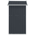Cobertizo de jardín acero galvanizado antracita 126x97,5x177 cm