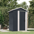 Cobertizo de jardín acero galvanizado antracita 126x97,5x177 cm