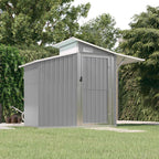 Cobertizo de jardín acero galvanizado antracita 270x130x208,5cm