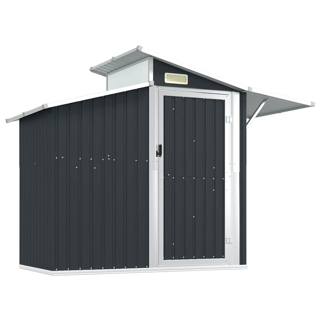 Cobertizo de jardín acero galvanizado antracita 270x130x208,5cm