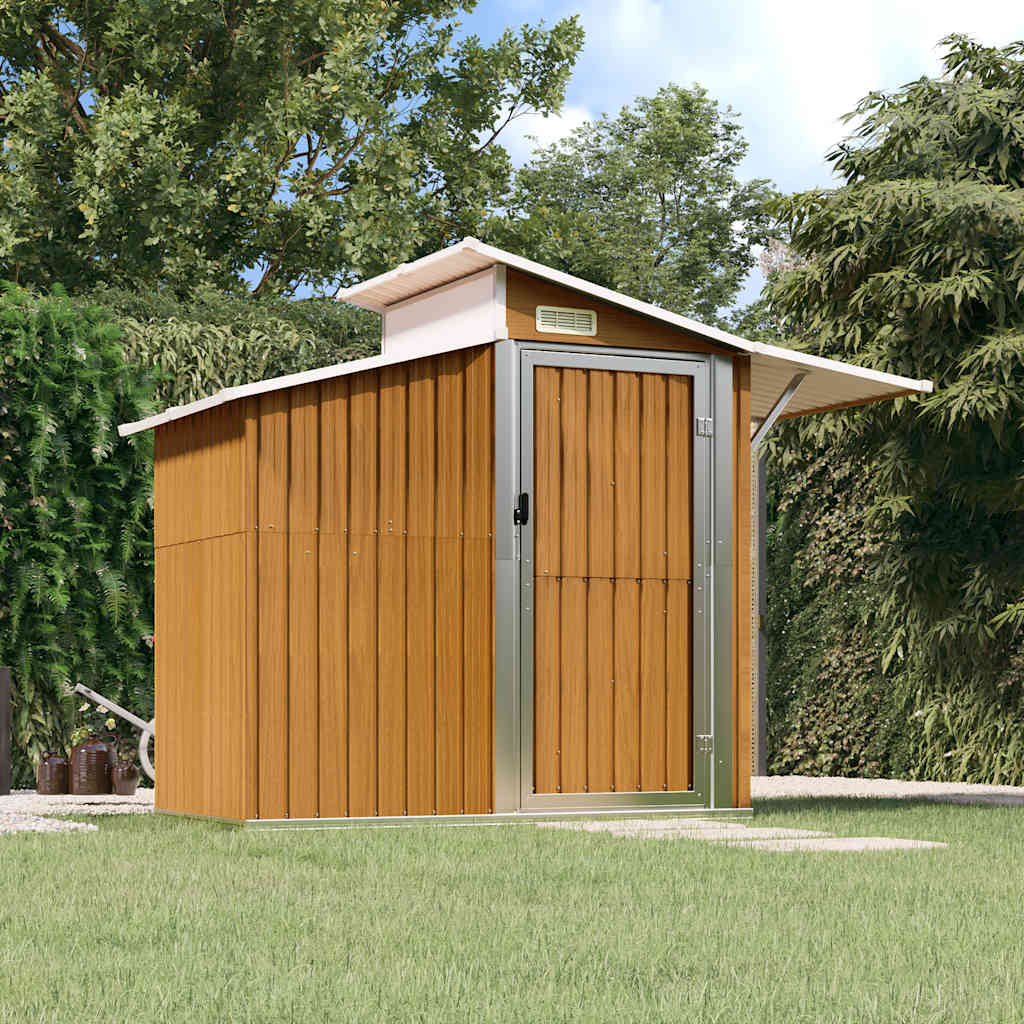 Cobertizo de jardín acero galvanizado antracita 270x130x208,5cm
