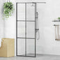 Mampara de ducha accesible vidrio ESG claro negro 140x195 cm