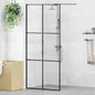 Mampara de ducha accesible vidrio ESG claro negro 140x195 cm