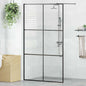 Mampara de ducha accesible vidrio ESG claro negro 140x195 cm
