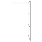 Mampara de ducha accesible vidrio ESG claro negro 140x195 cm