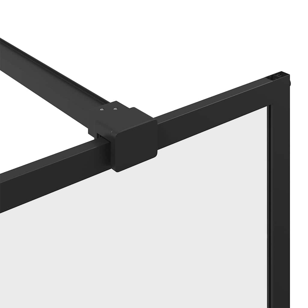 Mampara de ducha accesible vidrio ESG claro negro 140x195 cm