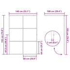 Mampara de ducha accesible vidrio ESG claro negro 140x195 cm