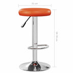 Taburete de bar 2 pcs 31 x 31 x 87 cm Cuero sintético Giratorio