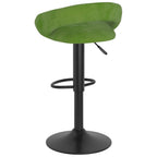 Taburetes de cocina 2 uds terciopelo verde claro