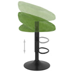 Taburetes de cocina 2 uds terciopelo verde claro