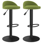 Taburetes de cocina 2 uds terciopelo verde claro