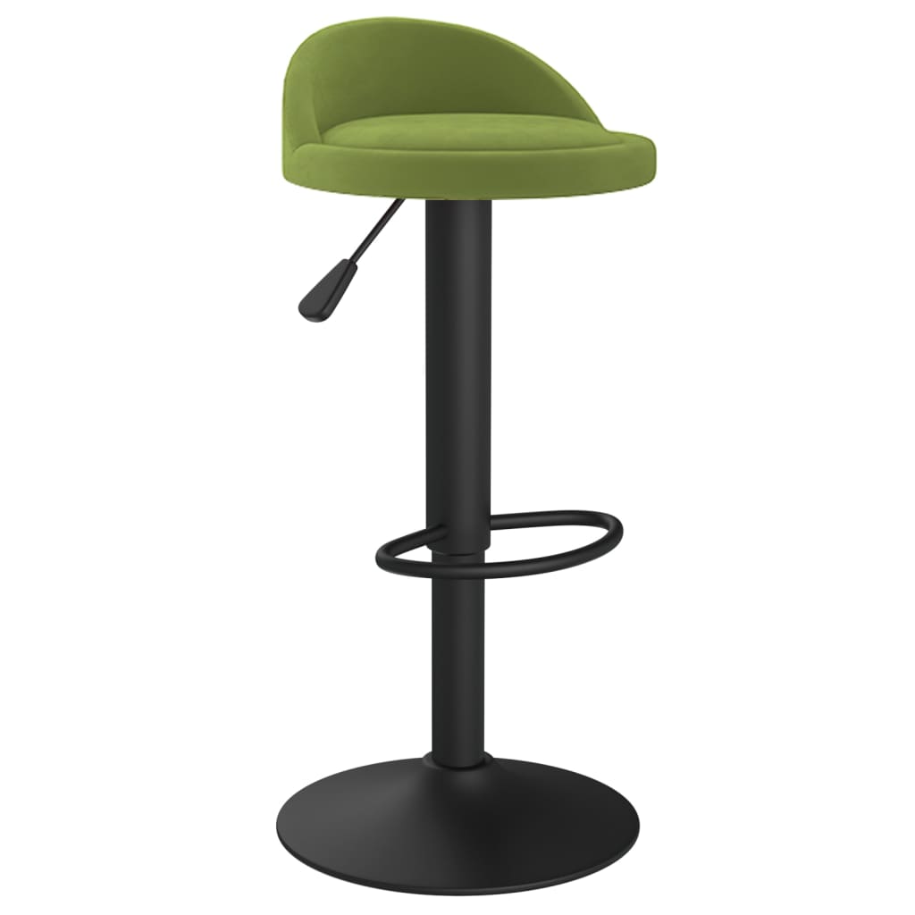 Taburetes de cocina 2 uds terciopelo verde claro
